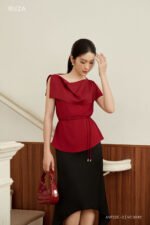 Áo Sơ Mi Tay Ngắn Kiểu ANF226 đỏ pc3