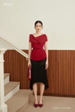 Áo Sơ Mi Tay Ngắn Kiểu ANF226 đỏ pc1