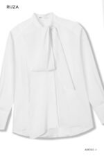 Áo sơ mi tay dài kiểu ADF233 trắng pc3