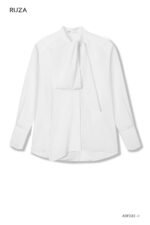 Áo sơ mi tay dài kiểu ADF233 trắng pc4