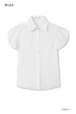 Áo sơ mi tay ngắn basic ANB235 trắng pc4