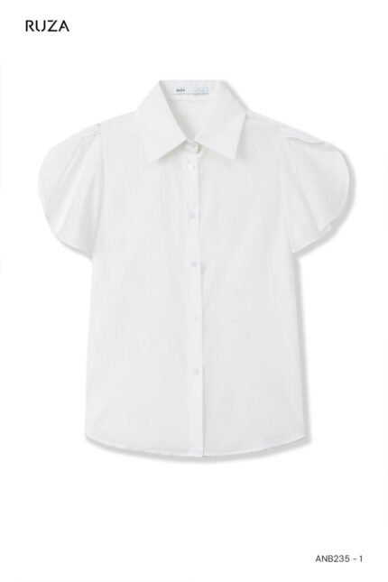 Áo sơ mi tay ngắn basic ANB235 trắng pc4