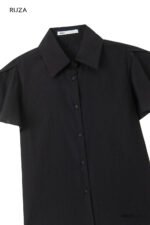 Áo sơ mi tay ngắn basic ANB235 đen pc2