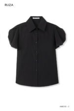 Áo sơ mi tay ngắn basic ANB235 đen pc3