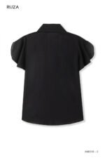 Áo sơ mi tay ngắn basic ANB235 đen pc1