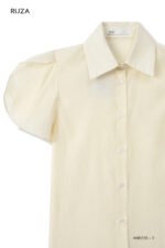 Áo sơ mi tay ngắn basic ANB235 vàng pc4