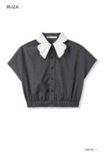 Áo tay ngắn kiểu ANF236 xám pc1