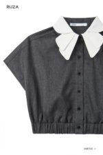 Áo tay ngắn kiểu ANF236 xám pc3