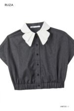 Áo tay ngắn kiểu ANF236 xám pc4