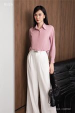 Áo sơ mi tay dài ADF244 hồng pc1