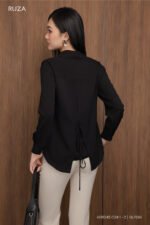 Áo sơ mi tay dài ADF244 đen pc2