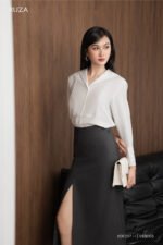 Áo sơ mi tay dài ADF237 trắng pc1