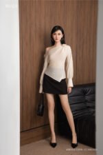 Áo sơ mi tay dài ADF242 kem pc1