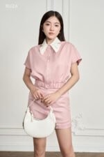 Áo sơ mi tay ngắn ANF236 hồng pc1