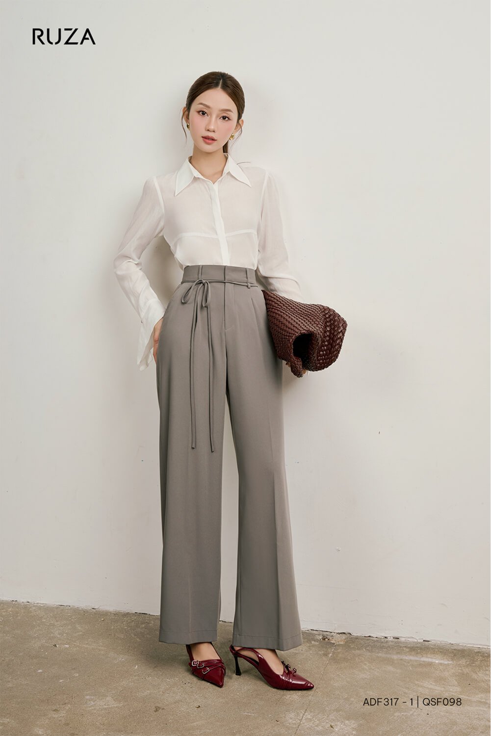 adf317-1-qsf098-4.jpg Áo Sơ Mi Tay Dài Kiểu - (Có 2 Màu) - ADF317 - Ảnh 8