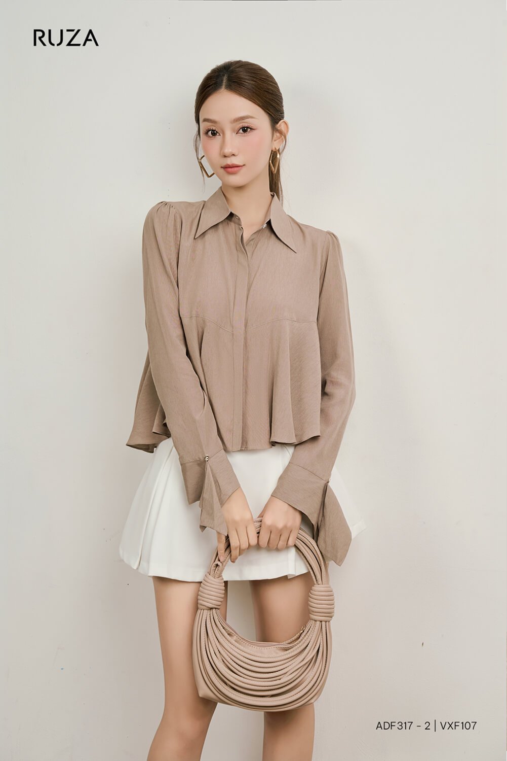 adf317-2-vxf107-1.jpg Áo Sơ Mi Tay Dài Kiểu - (Có 2 Màu) - ADF317 - Ảnh 10