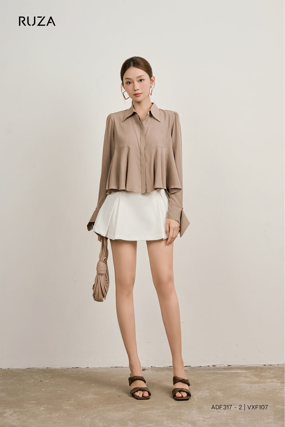 adf317-2-vxf107-5.jpg Áo Sơ Mi Tay Dài Kiểu - (Có 2 Màu) - ADF317 - Ảnh 13
