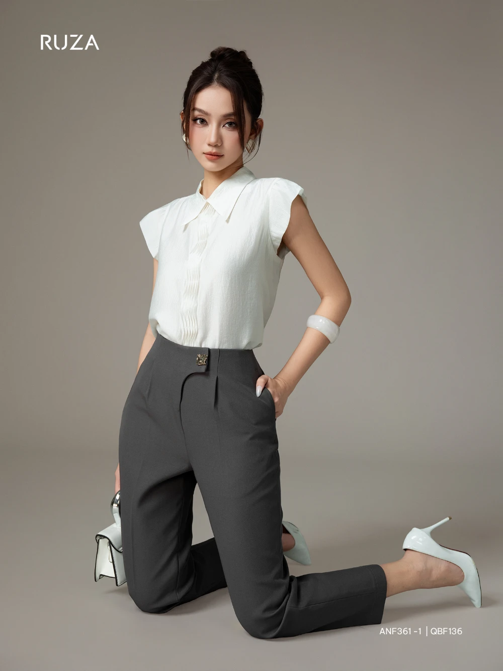 Áo Sơ Mi Tay Ngắn Basic - (Có 2 Màu) - ANF361 5 anf361-1-qbf1361