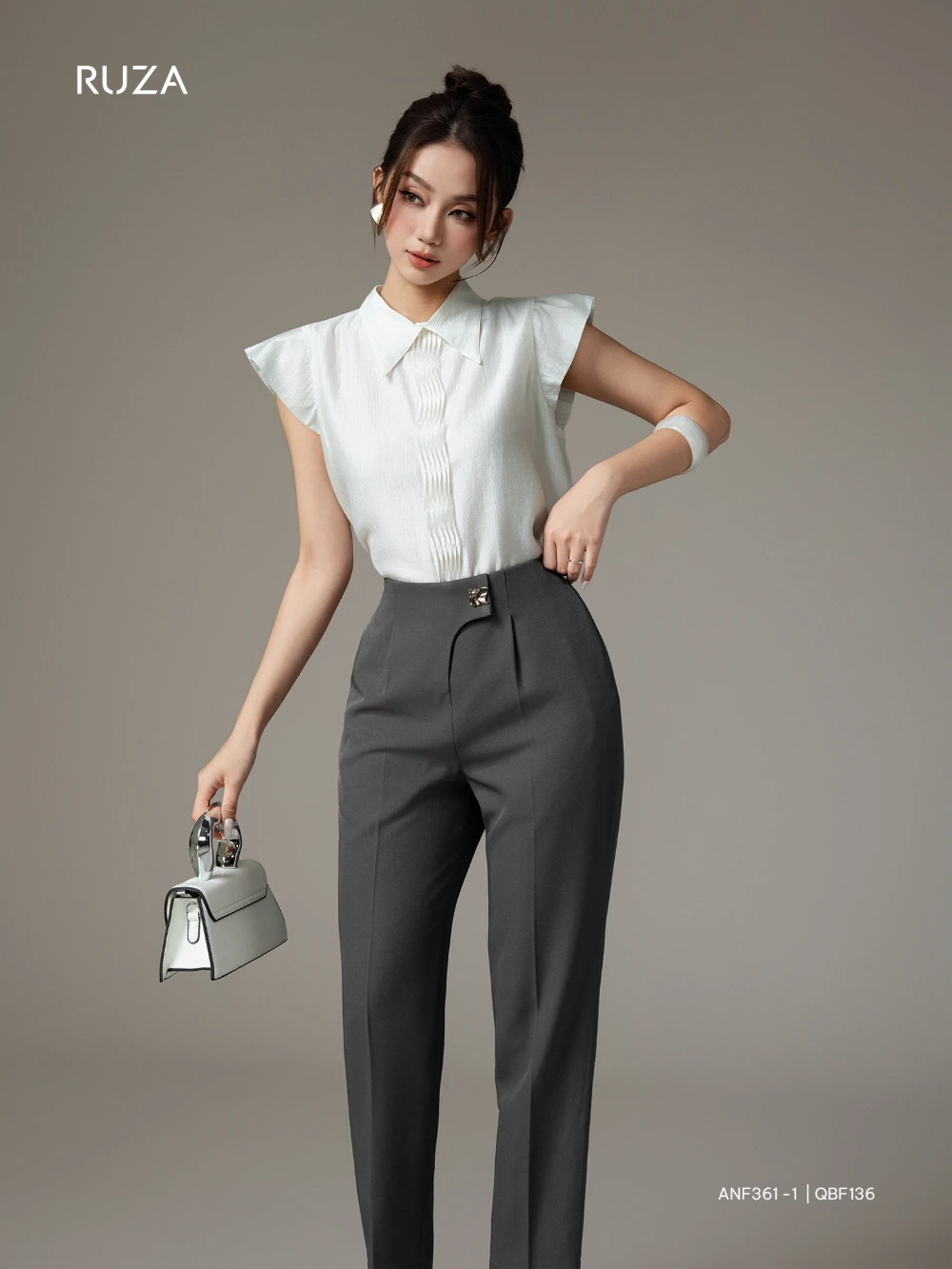 Áo Sơ Mi Tay Ngắn Basic - (Có 2 Màu) - ANF361 6 anf361-1-qbf1363