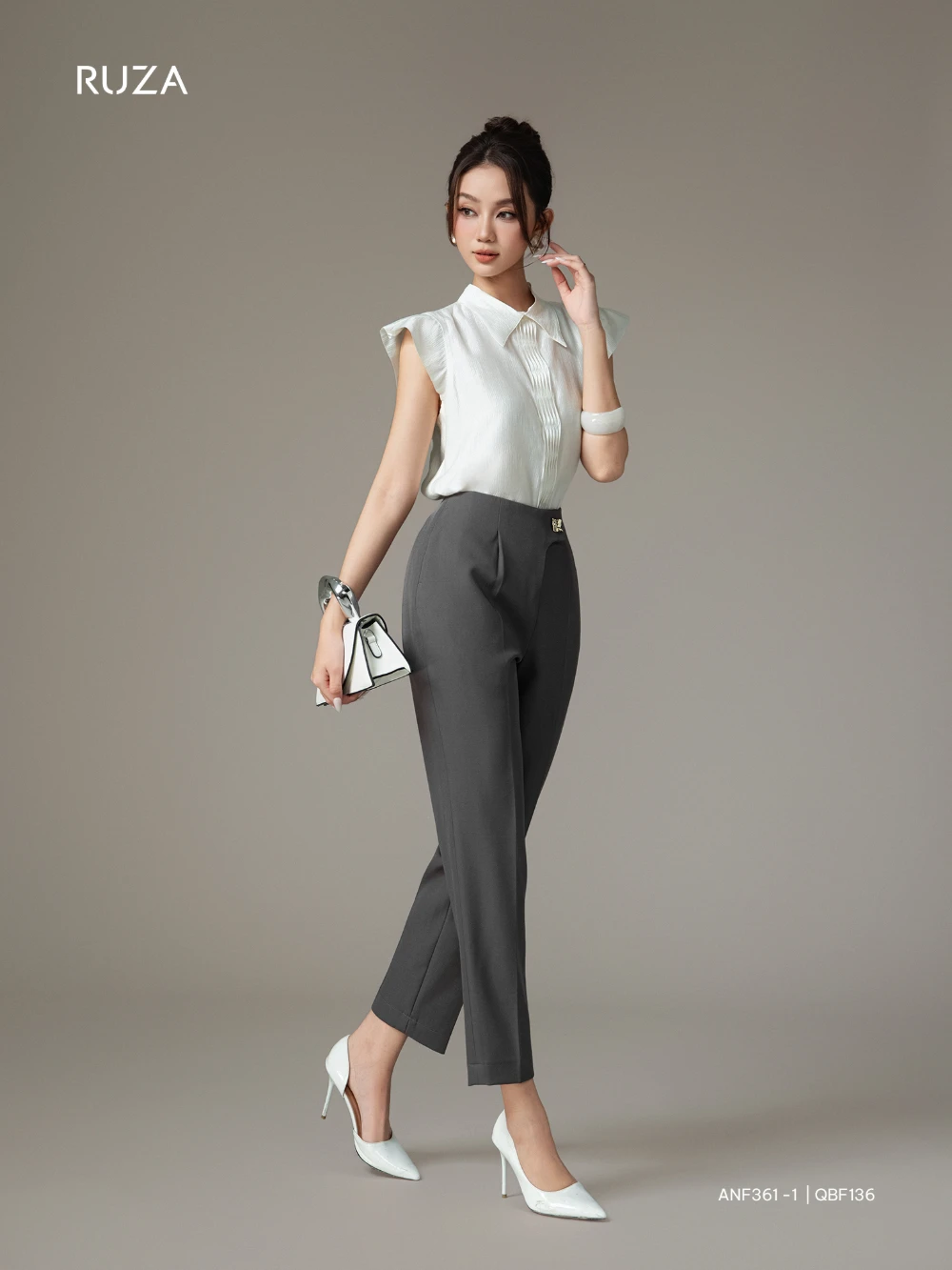 Áo Sơ Mi Tay Ngắn Basic - (Có 2 Màu) - ANF361 7 anf361-1-qbf1364