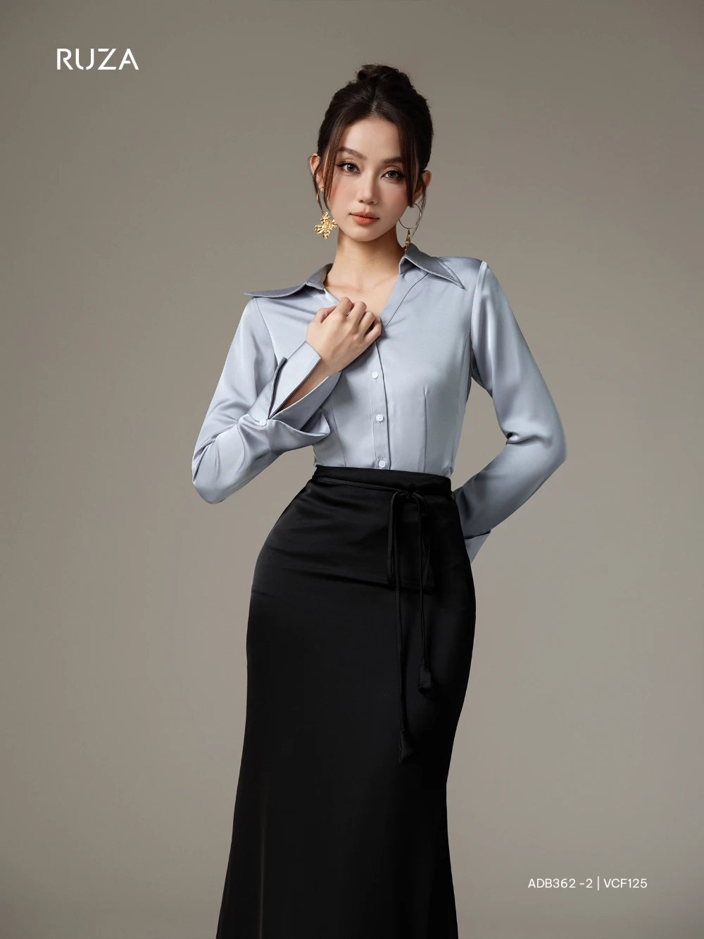 adb362-2-vcf1251.webp Áo Sơ Mi Tay Dài Basic - (Có 2 Màu) - ADB362 - Ảnh 18