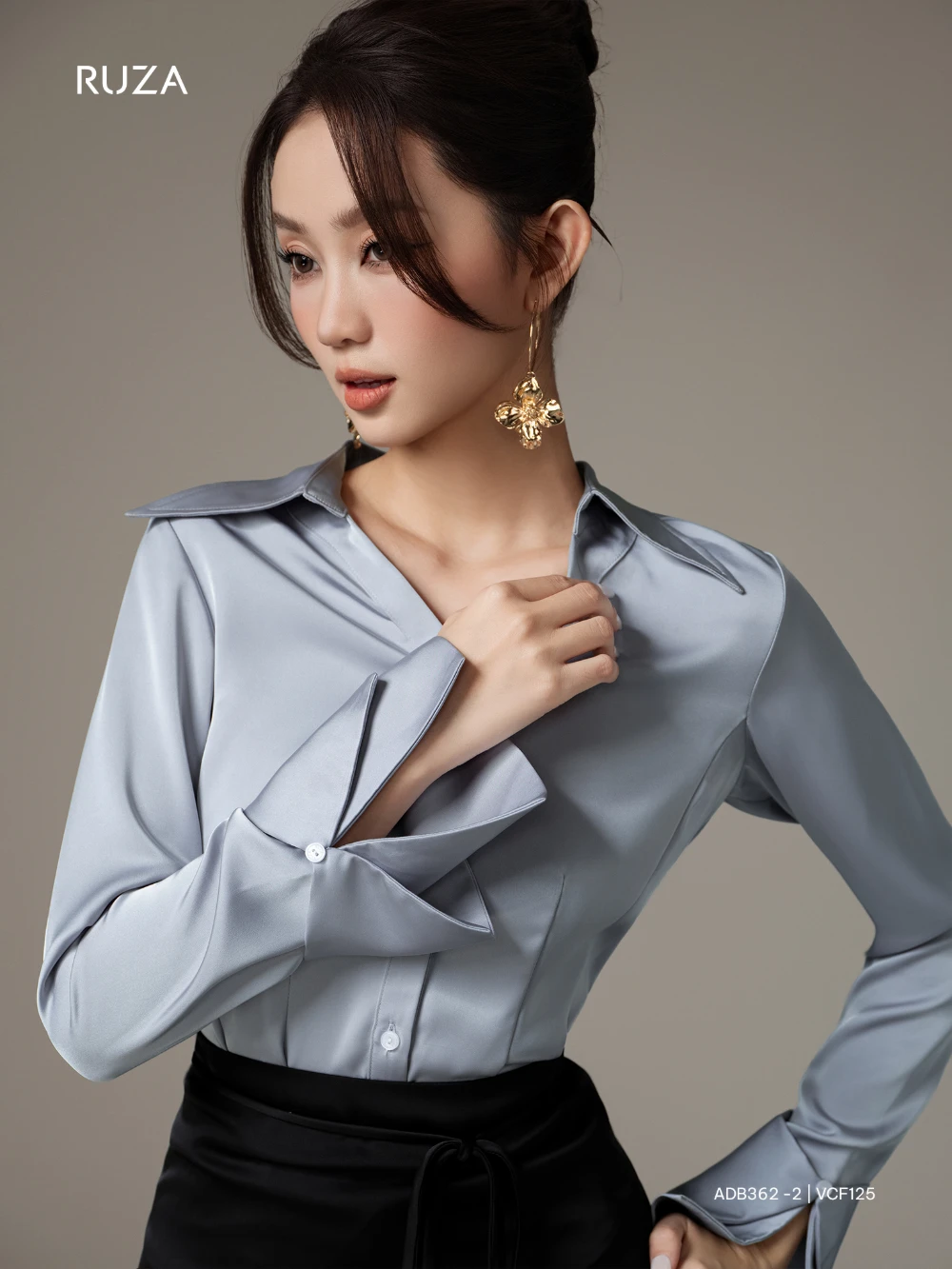 adb362-2-vcf1252.webp Áo Sơ Mi Tay Dài Basic - (Có 2 Màu) - ADB362 - Ảnh 15